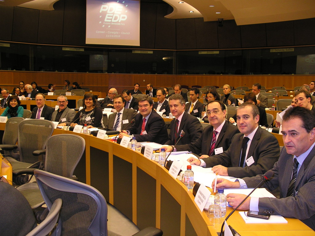 La delegacion de EAJ-PNV en el congreso del partido demócrata Europeo